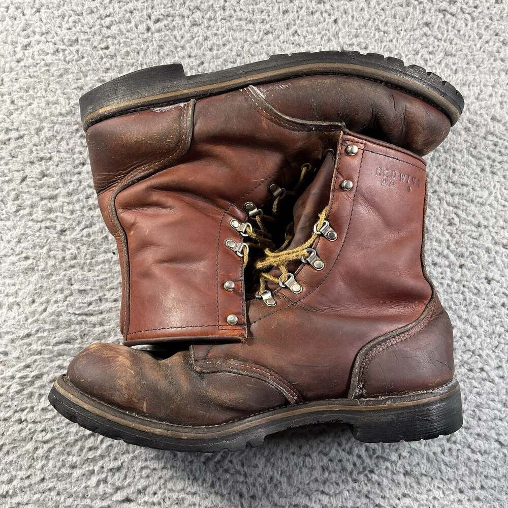 Vtg Red Wing Irish Setter Work Boots Mens 11.5 Leather Vibram Lug USA Made